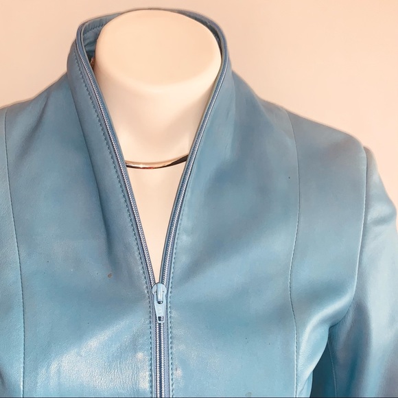 l e a t h e r :: Stunning Unique Spanish Fitted Leather Jacket - Picture 3 of 15